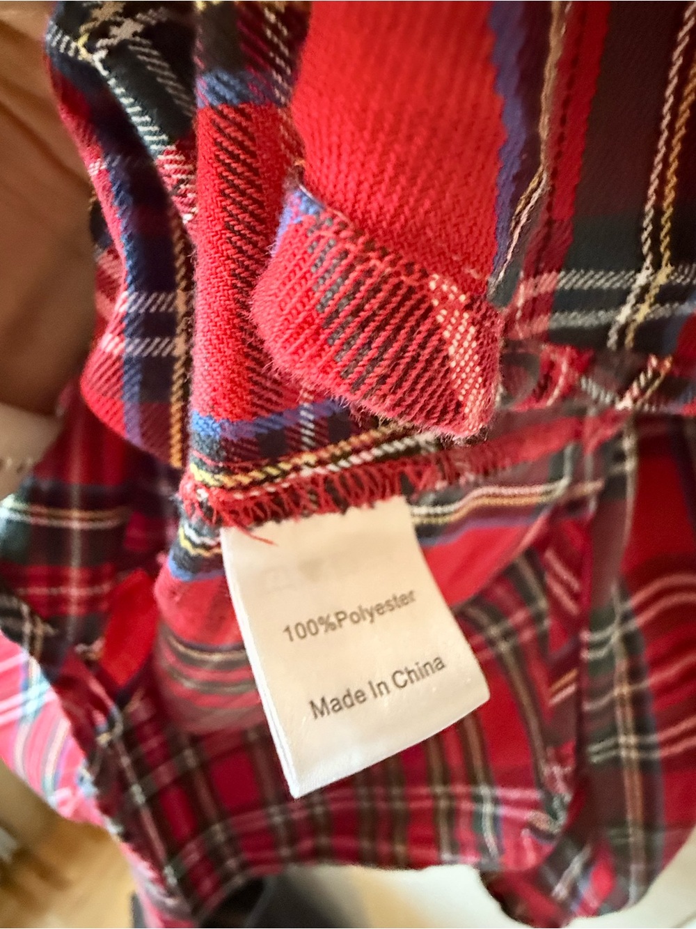 Tuckernuck Red Plaid Ruffle-Front Blouse - Picture 5 of 6